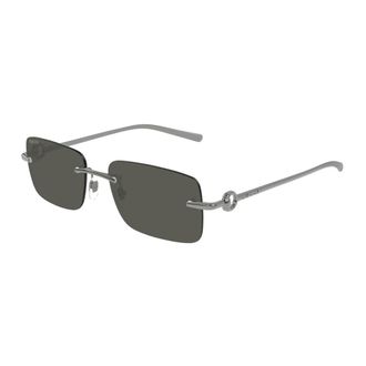 Gucci Gg 1703S 001 Zonnebrillen - Heren - Zonnebrillen - Grijs - 55 MM - Accessoires