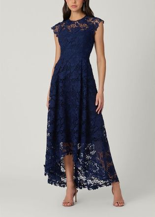 Shoshanna Midnight Brena Cheshire Floral Lace Dress in Navy at Nordstrom, Size 6
