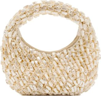Staud Reef handtas met kralen - Beige
