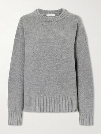 The Row Pullover Oversize In Misto Lana E Cashmere Essentials Ophelia - Grigio
