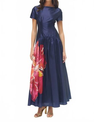 Hutch Atley Dress In Navy Watercolor