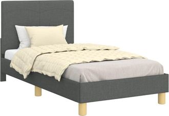 vidaXL Cama Para Ni&ntilde;os Con Cabecero Gris Oscuro 80 X 160 Cm Tela Vidaxl