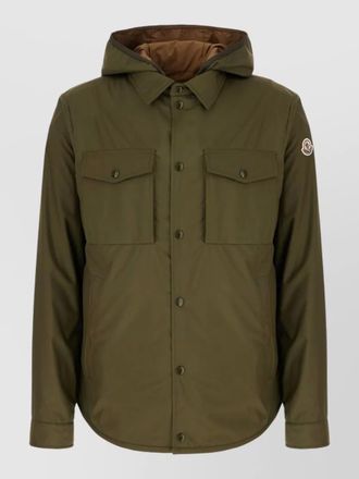 Moncler chirano hooded polyester jacket front pockets