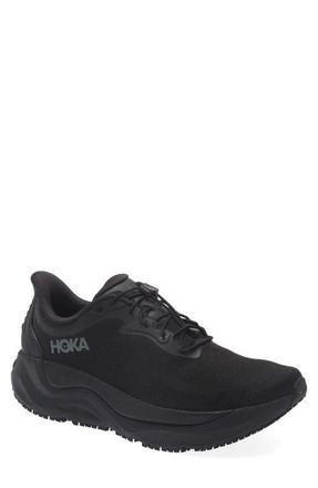 Hoka One One Arahi SR Sneaker in Black /Black at Nordstrom, Size 11.5