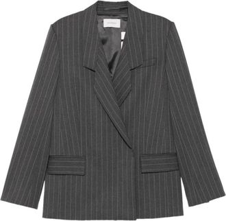 Sportmax Pure Wool Bomber Jacket - Dames - Blazers - Grijs - 2XS - Wol - Jassen