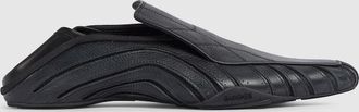 Gucci Mens Slip-on Sneaker, Black, Leather