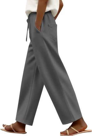 Generic Ladies Tracksuit Bottoms Plus Size Drawstring Elastic Waist Straight Leg Joggers Womens with Pockets Casual High Waist Baggy Sweatpants Slim Fit Cropp