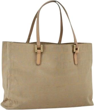 Fendi Pre-owned Tote Bags, female, Beige, Size: ONE SIZE Pre-owned Vintage Tote Bag