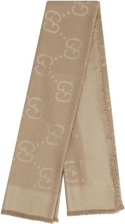 Gucci Womens Brown Wool Oves Aries Scarf