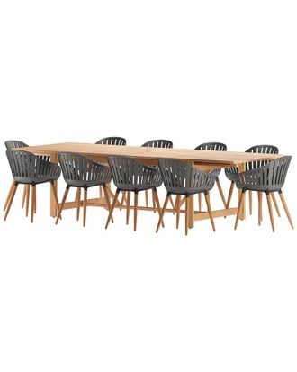Amazonia Teak 11Pc Rectangular Patio Dining Set