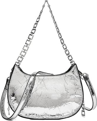 Generic Compatible For Patent Leather Womens Shoulder Crossbody Bags Designer Genuine Women Handbags Luxury Female Tote(Style E)