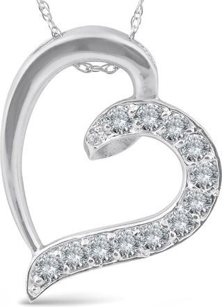 Pompeii3 1/2ct Diamond Heart Pendant 10K White Gold