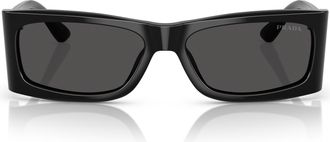 Prada 0pr B03s Bold Rectangular Acetate Sunglasses