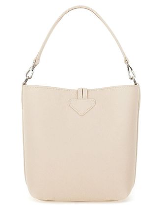Longchamp Womens Bucket Bag Le Roseau White Shoulder