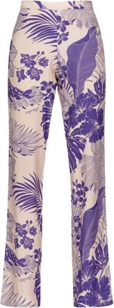Pinko Paarse Broek - Dames - Wijde Broeken - Paars - XL - Broeken