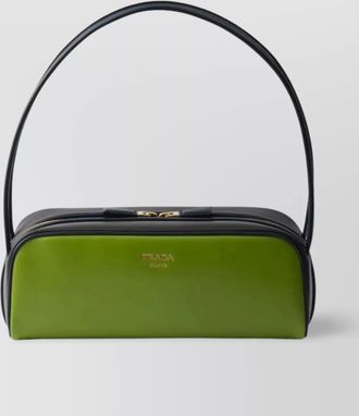 Prada smooth leather shoulder bag with top handle