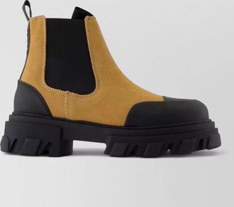 Ganni leather chelsea ankle boots