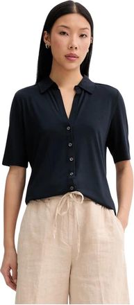 Marc O'Polo Regular Jersey Blouse - Dames - Overhemden - Blauw - S - Overhemden