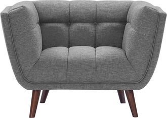 Rendez-Vous Déco Rendez-vous Déco - Sillón tapizado en tela gris - Carmen