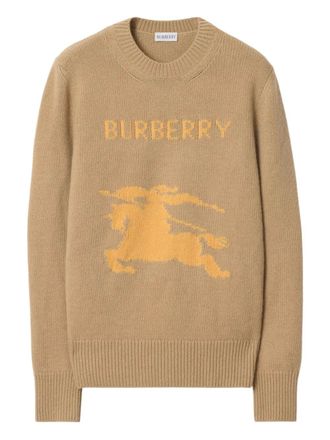 Burberry Equestrian Knight jumper - women - Wool/Cashmere - M - Neutrals