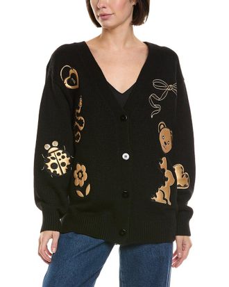 Cynthia Rowley Wool & Cashmere-Blend Motif Cardigan