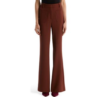 Shelli Segal Patch Pocket Flare Leg Pants in Cinnamon at Nordstrom Rack, Size 12