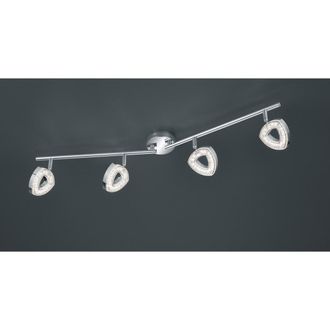 Reality Foco Tours 4 Spot Led Cromo L80 Cm Trio Iluminaci&oacute;n