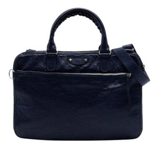 Balenciaga Pre-owned Vintage Business Bag - Dames - Vintage Handtas - Blauw - ONE Size - Leer - Vintage