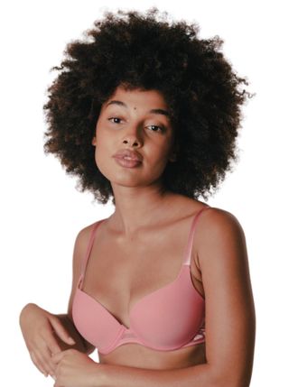 Maison Lejaby Womens 19131 Sin Push-Up Bra - Pink Elastane - Size 32A