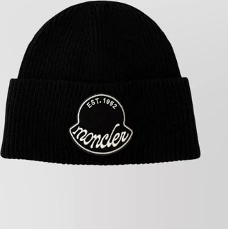 Moncler beanie ribbed knit turn-up brim