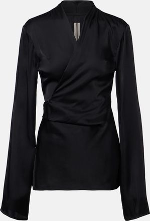 Rick Owens Laura satin wrap top