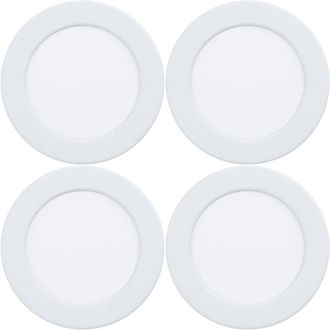 Loops 4 PACK Sleek White Ceiling Spotlight for Any Indoor Room - Semi Flush