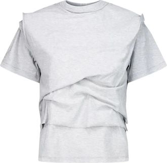 Natasha Zinko 4-laags katoenen T-shirt - Grijs