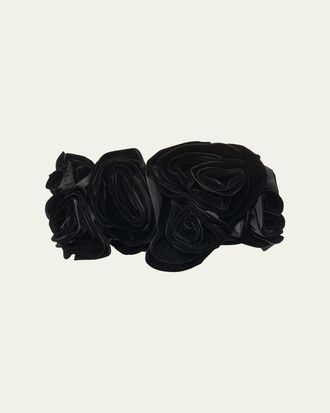 Carolina Herrera Draped Flower Off-The-Shoulder Crop Top