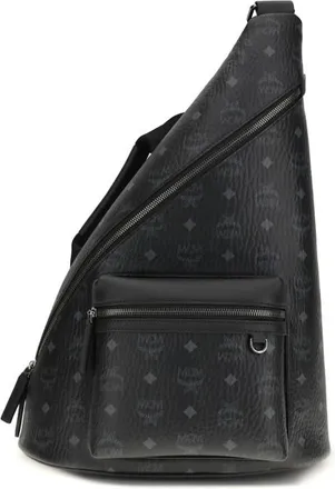 MCM Mcm Aren Sling Printed Canvas Backpack