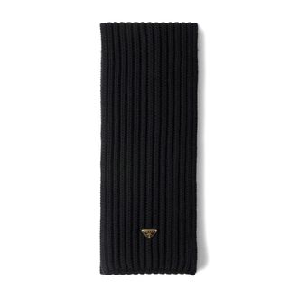 Prada Enameled Triangle Knit Scarf