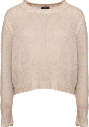 Avant Toi Cropped Cashmere Sweater with Ribbed Edges and Relaxed Fit