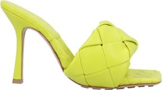 Bottega Veneta Leather mules - Dames - Muiltjes - Geel - 38 EU - Leer - Schoenen