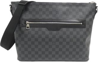 Louis Vuitton Dark Gray Graphite Coated Canvas Shoulder Bag (Pre-Owned)
