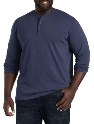 Lucky Brand Big & Tall Weekend Slub Henley Shirt in Inkling at Nordstrom, Size 2X Big