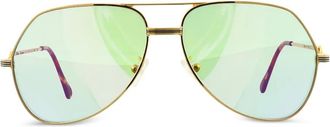 Hilton Occhiali da sole con montatura stile pilota - Oro