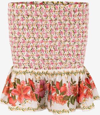 Farm Rio Gesmokter Baumwollminirock Summer Fruit