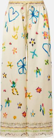 Alemais Alémais Sidi floral silk palazzo pants