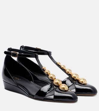 Chlo&eacute; Chlo&eacute; Patent leather sandals