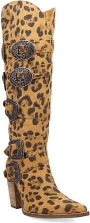 Dingo Spurwest Over the Knee Western Boot in Leopard at Nordstrom, Size 8.5