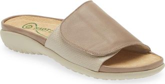 Naot Ipo Slide Sandal in Stone Leather/Beige Lizard at Nordstrom Rack, Size 10Us / 41Eu