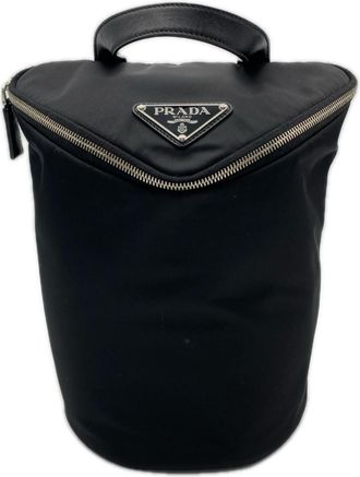 Prada Black Nylon Leather Shoulder Bag (Pre-Owned)