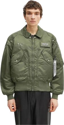 Alpha Industries Bomber Jassen - Heren - Bomber jackets - Groen - M - Leer - Jassen