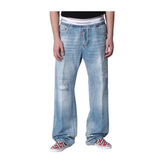 Dsquared2 Light Wash Denim Jogger - male - Dsquared2 - Wide Jeans - Blue - L - Jeans