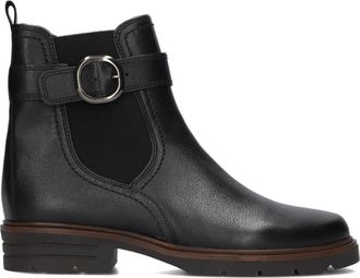 Gabor Stijlvolle zwarte enkellaarsjes - Dames - Chelseaboots - Zwart - 35 1/2 EU - Leer - Schoenen
